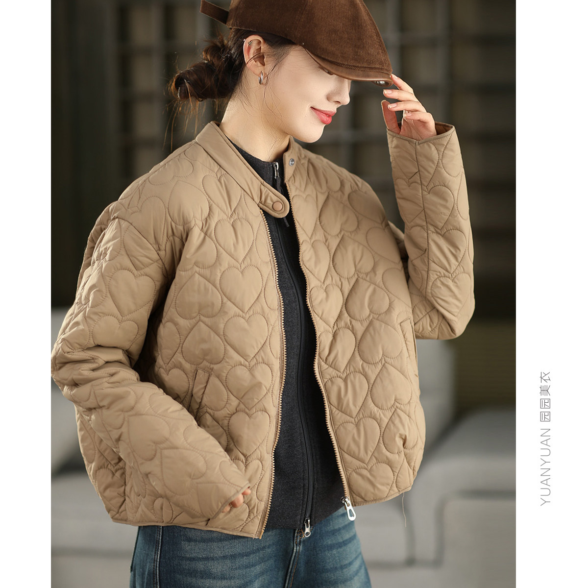 薄棉棉夹棉外套保暖棉袄