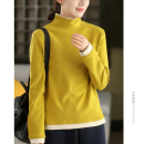 上衣 内搭绒衫 园园美衣冬季 进口全棉澳绒拼色卫衣女加厚保暖套头衫