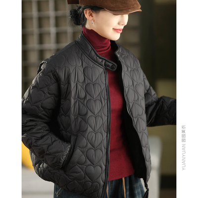 正反两面穿夹棉加绒棉袄衣时尚加厚立领保暖棉服冬季简约棉衣外套