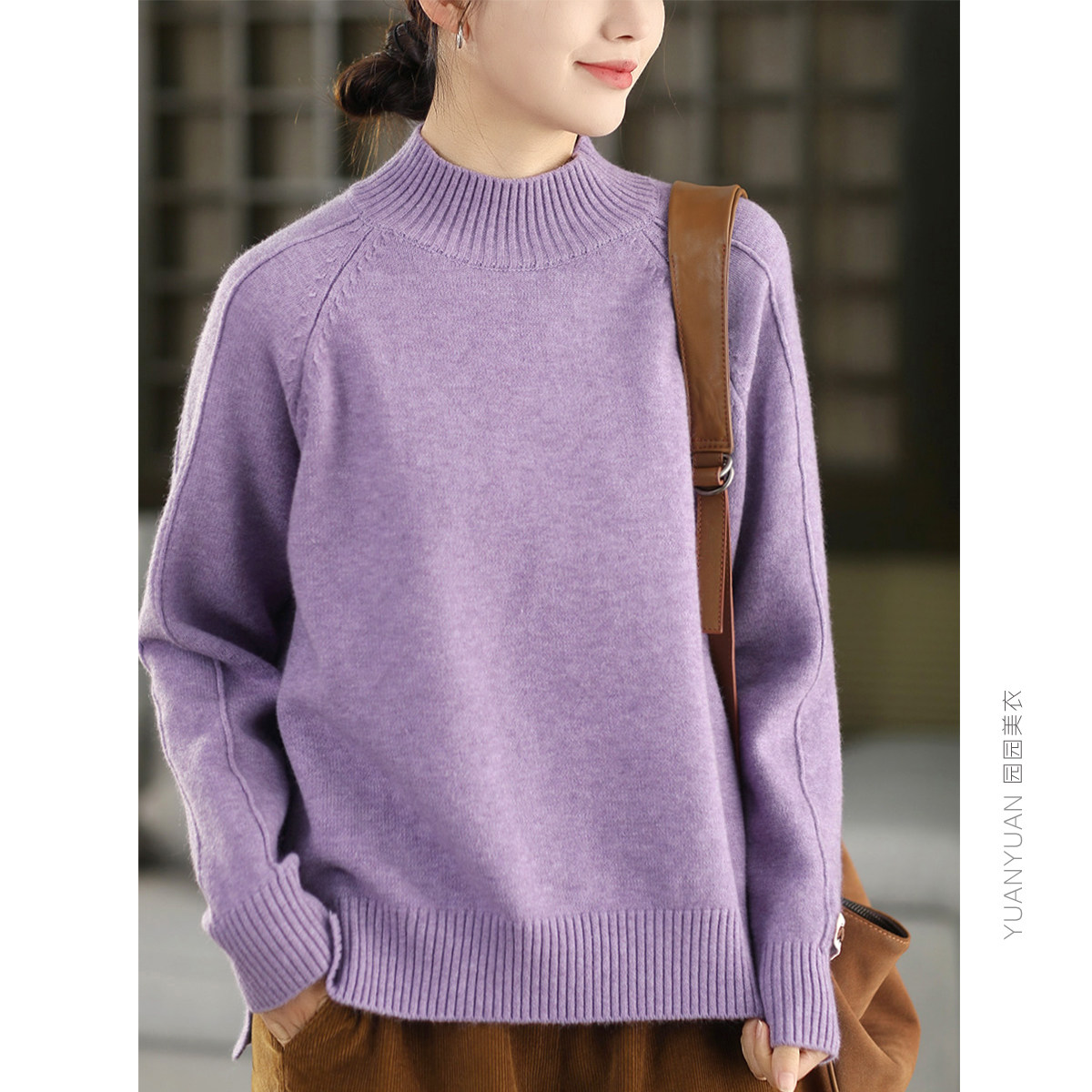 园园美衣冬季时尚羊毛加厚毛衣软糯保暖套头衫半高领气质针织上衣,女装/女士精品,毛针织衫,淘宝优惠券,粉丝福利购,淘宝优惠卷