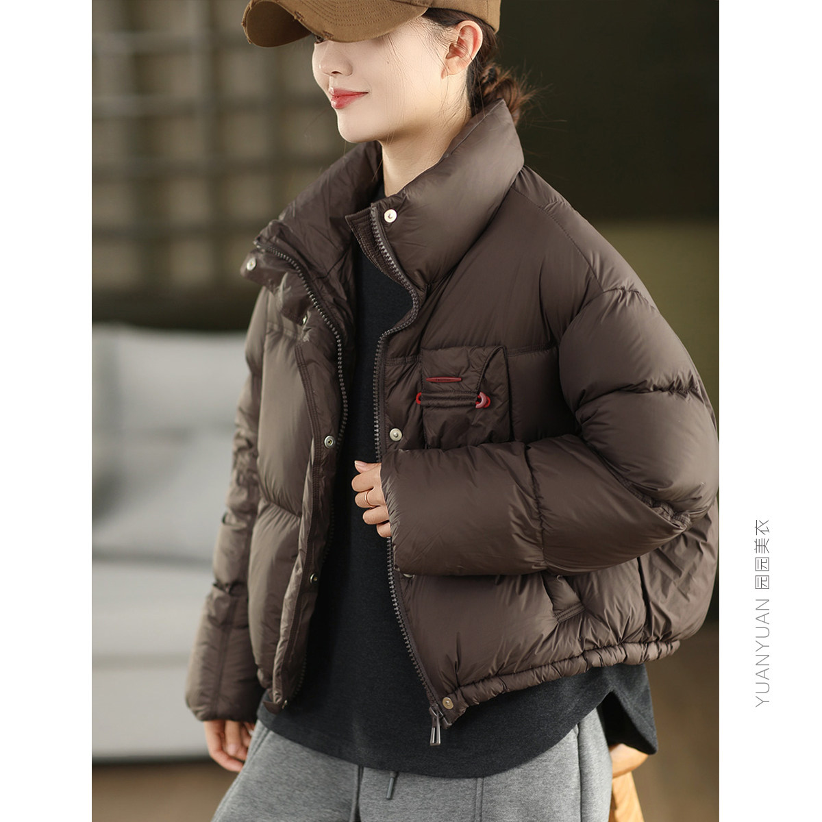 2026冬季90%白鸭绒外套女时尚蓬松保暖加厚短款羽绒服古木樨高品,女装/女士精品,羽绒服,淘宝优惠券,粉丝福利购,淘宝优惠卷