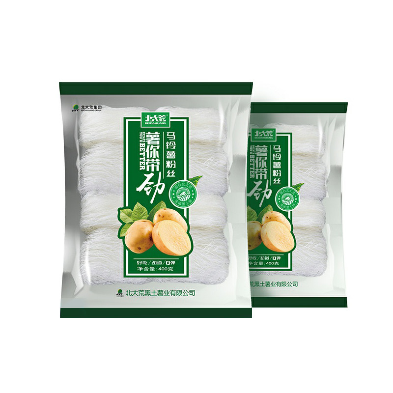 北大荒粉丝东北特产马铃薯土豆粉条粉丝400g*2东北大拉皮食品