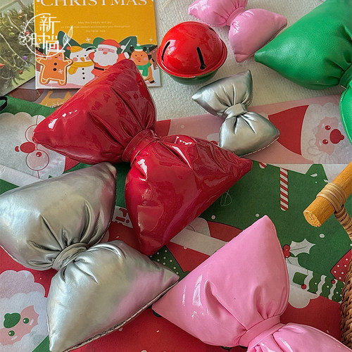 新年立体皮质蝴蝶结材料