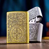 老旧煤油火机青铜复古煤油打火机怀旧复古高端浮雕工艺防风打火机