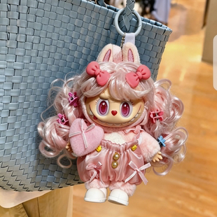 复古理发店丝绒午后娃衣labubu拉布布可爱衣服燕麦温差浅蓝序曲