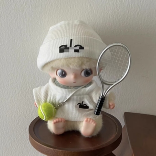 dimoo娃衣网球羽毛球新生日记玩偶衣服12cm搪胶公仔着替运动套装