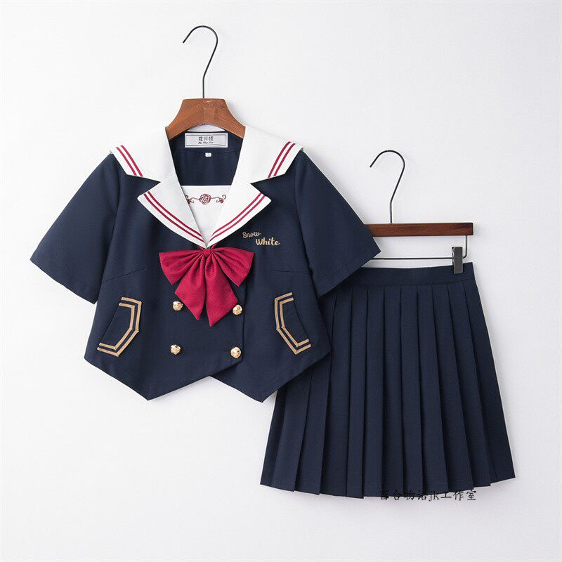【白雪玫瑰】日系正版刺绣JK制服水手服套装软妹中间服学院风班服