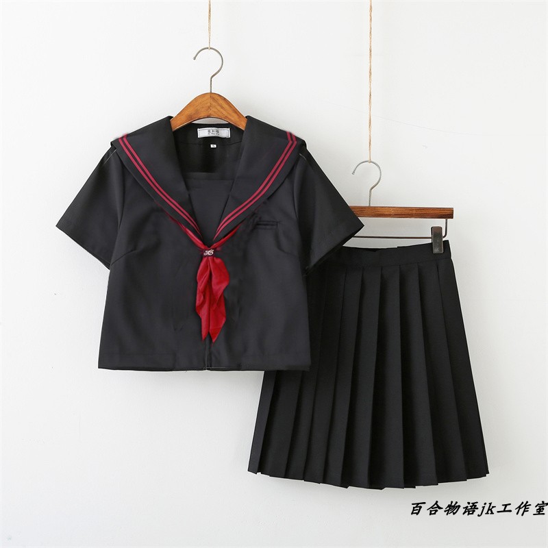正统原创赤红二本基础款jk制服日系不良少女水手服套装学院风班服