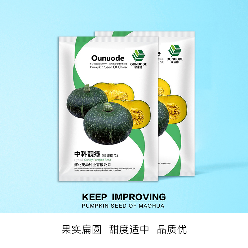 中科茂华中科靓绿板栗南瓜种子高圆扁圆绿栗新西兰类型甘面粉糯