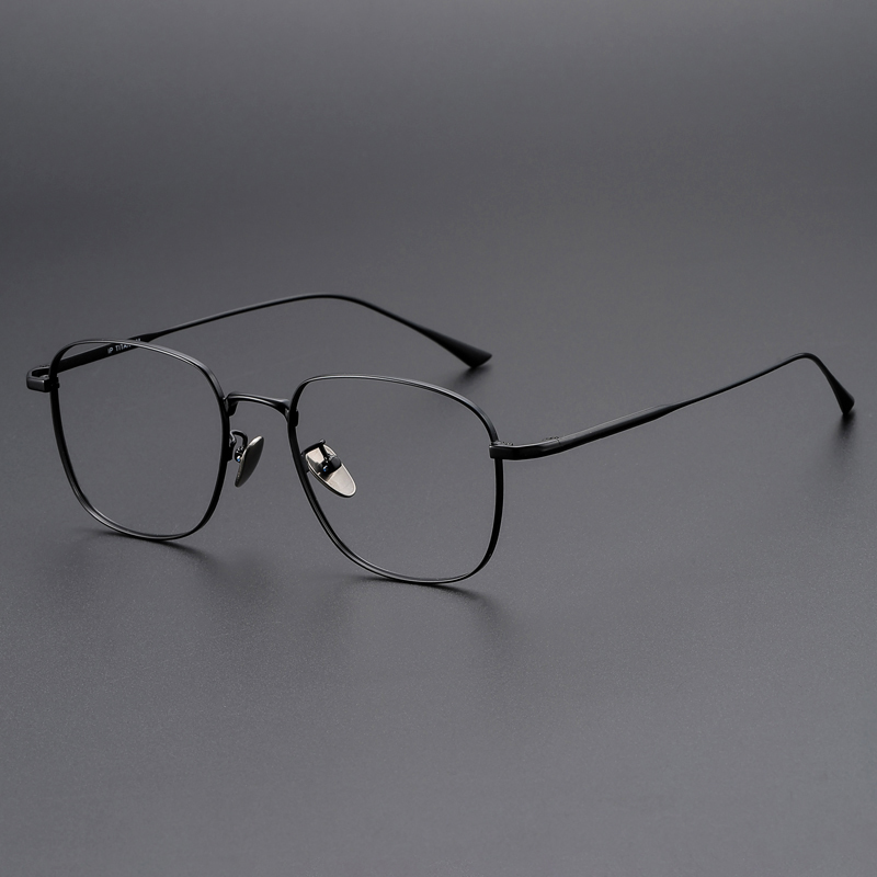 超轻纯钛复古金属眼镜框男可配近视防蓝光防雾女显瘦文艺变色镜片