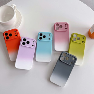 适用于iPhone17Promax手机壳苹果17Pro双色冰淇淋渐变防摔保护套