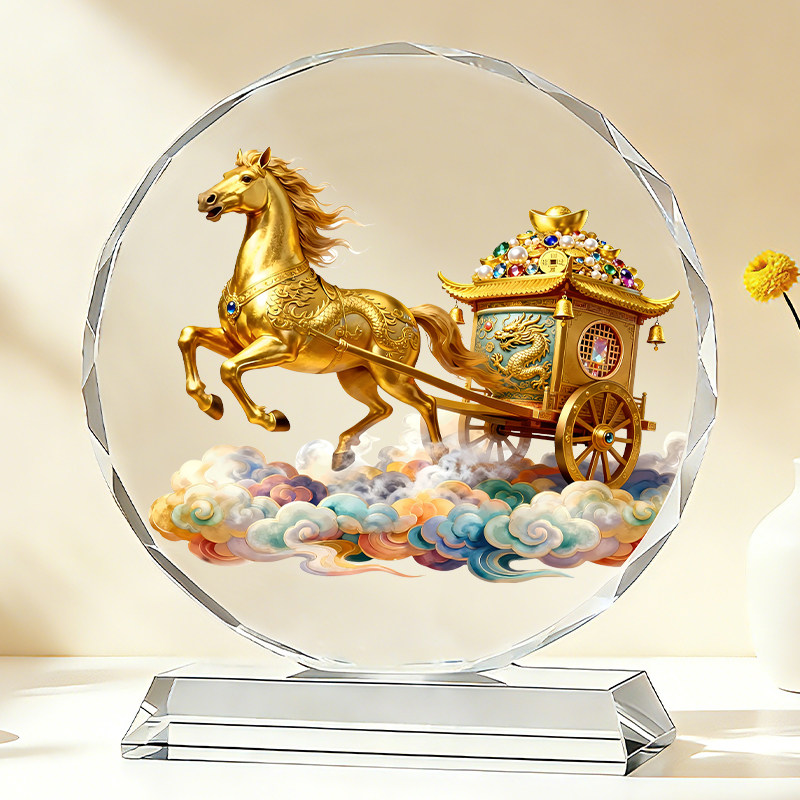 马上有钱水晶摆件装饰品客厅玄关电视柜乔迁开业招财礼物桌面摆台,家居饰品,装饰摆件,淘宝优惠券,粉丝福利购,淘宝优惠卷