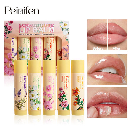 5 pieces of fruit color changing lipstick set 5支润唇膏套装