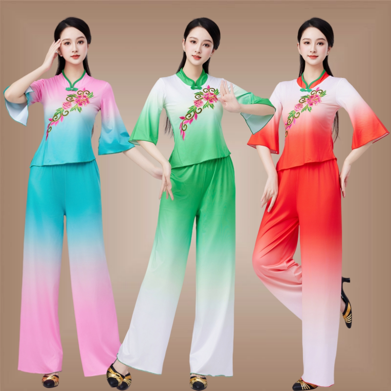 广场舞服装民族风上衣女新款