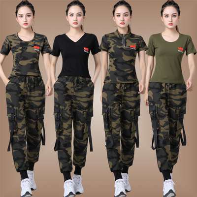 广场舞迷彩水兵舞套装