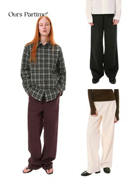 Ours Partime25春新品 经典复古水洗直筒中低腰工装裤长裤