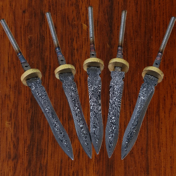 大马士革钢茶刀胚半成品