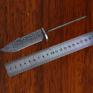 包邮大马士革钢刀胚花纹钢diy半成品茶刀胚茶剑茶针普洱茶刀刀坯S