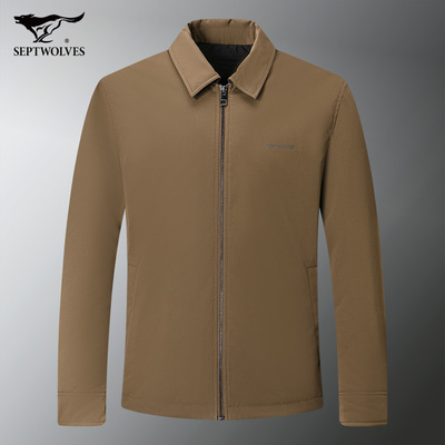 七匹狼双面穿夹克外套男