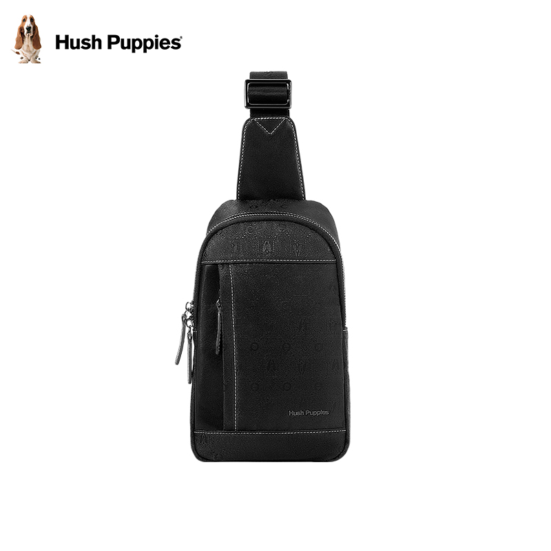 Hush Puppies/暇步士新款潮流时尚百搭单肩包男款复古休闲斜挎包