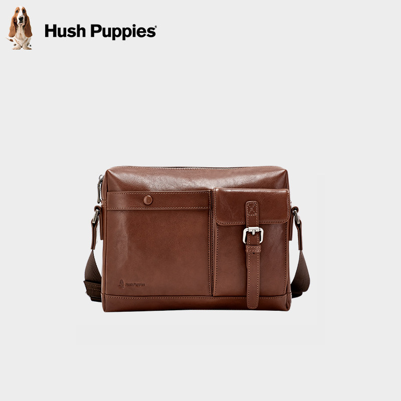 暇步士男士单肩包高端商务休闲男士包袋大容量斜跨包真皮牛皮男包