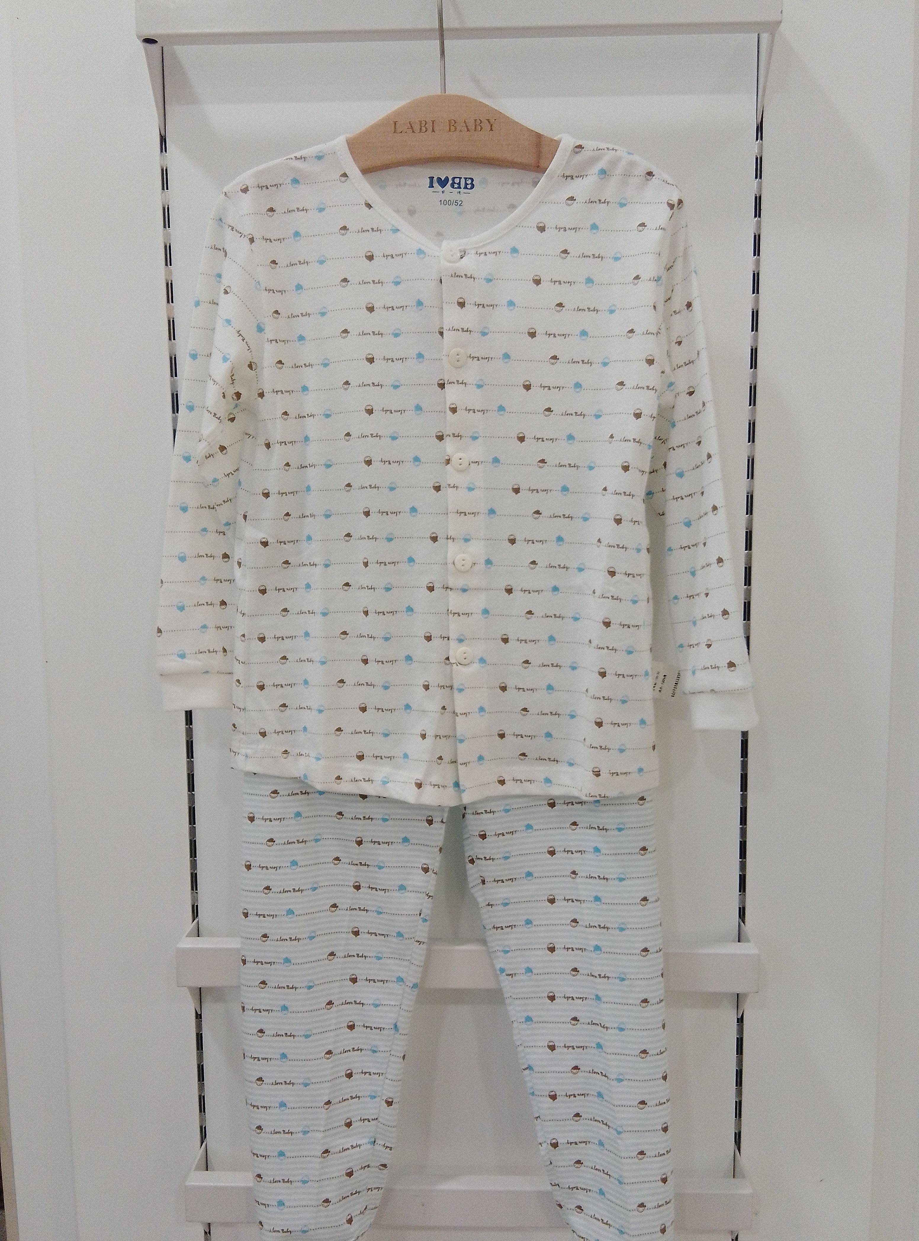 婴儿内衣套装春秋款宝宝秋衣裤纯棉男童女童家居服  100/52  A类