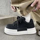 XZ110-25372#白色厚底板鞋男增高休闲鞋春秋系带小白鞋潮P125，男鞋休闲鞋，星座110