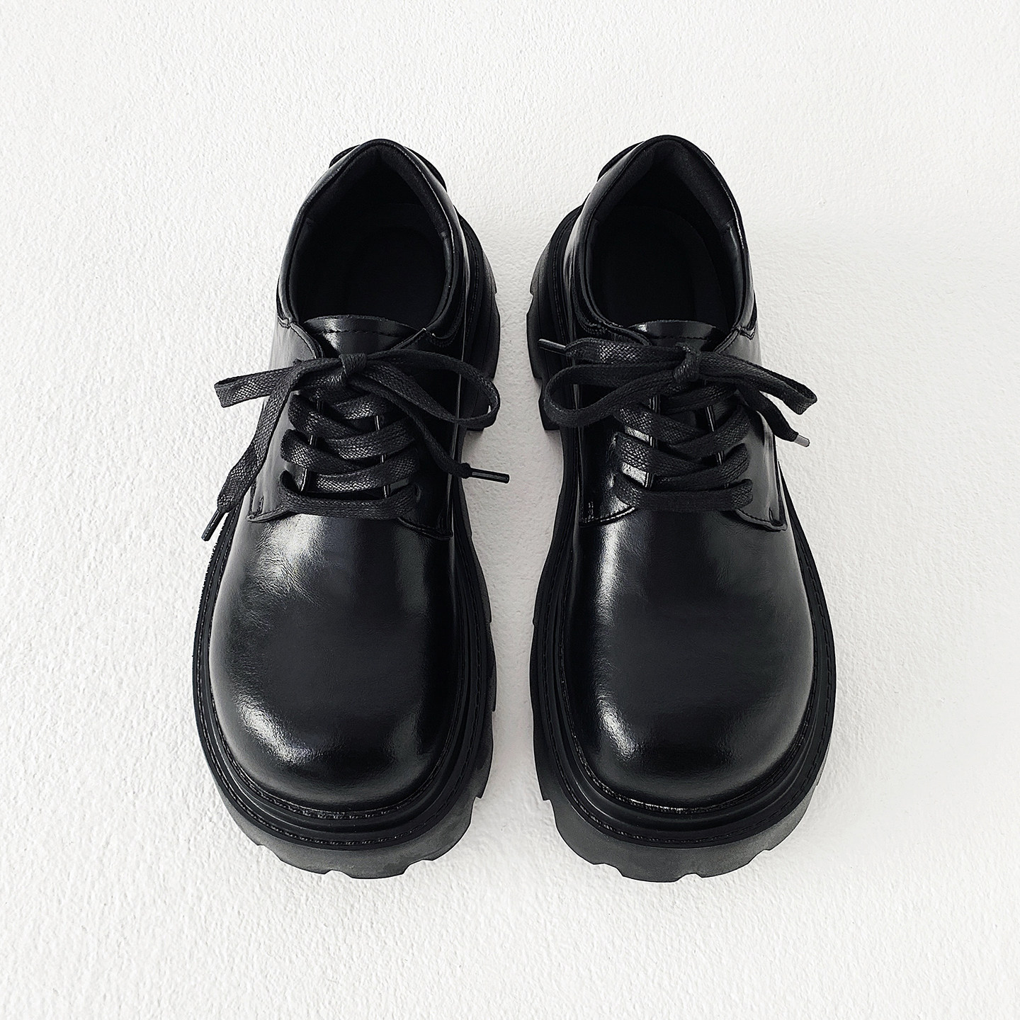 XZ110-1125#英伦风德比鞋男黑色圆头系带休闲皮鞋P115，男鞋皮鞋，星座110