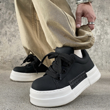 XZ110-25372#白色厚底板鞋男增高休闲鞋春秋系带小白鞋潮P125，男鞋休闲鞋，星座110