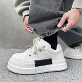 XZ110-25372#休闲厚底增高板鞋男黑色系带百搭舒适潮鞋P125，男鞋休闲鞋，星座110