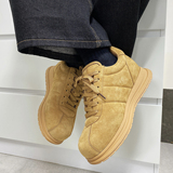 XZ110-25378#真皮厚底德训鞋黄色系带休闲板鞋百搭复古运动鞋P120，男鞋休闲鞋，星座110