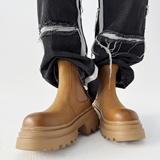 XZ110-92806#男高级感真皮拉链痞帅皮靴时尚马丁靴P135(209)，男鞋马丁靴，星座110