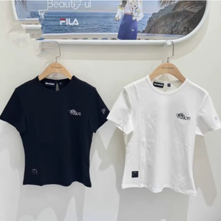 FILA斐乐2025夏秋款女装运动休闲针织短袖T恤衫T11W533114F