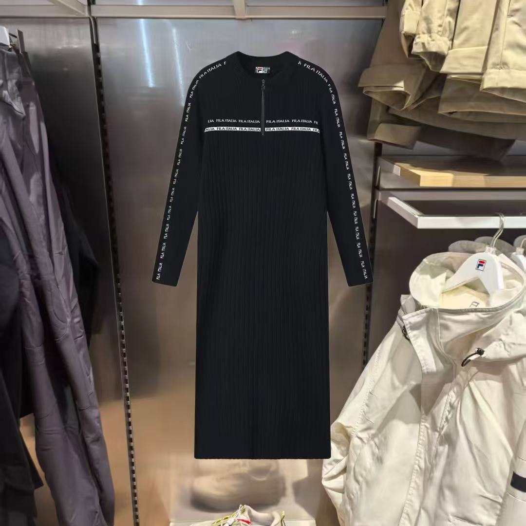 女子休闲运动针织毛衣连衣裙