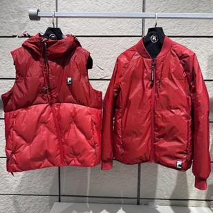 FILA斐乐潮牌2025年春新款男女装宽松运动两件套羽绒服T11U519901