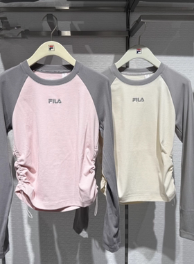 斐乐Fila正品25秋款女装运动休闲修身抽绳内搭长袖T恤F11W539204F