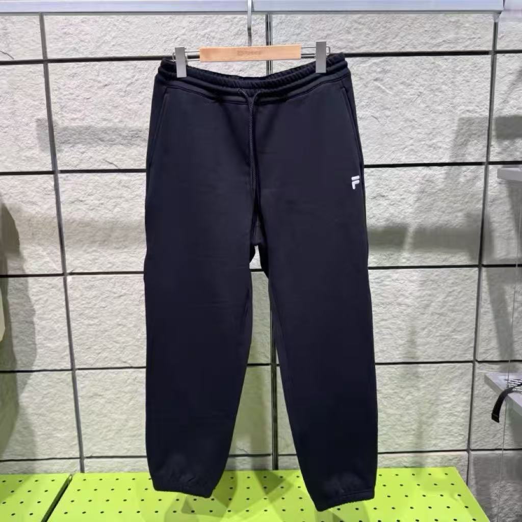 男子宽松运动加绒针织长裤