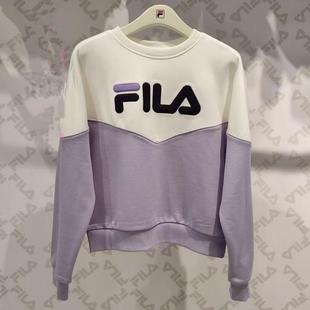 卫衣F11W449218F 宽松圆领针织套头衫 FILA斐乐2025年冬新款 女装