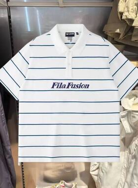 FILA斐乐2026年情侣款休闲运动短袖针织T恤上衣T11U523115