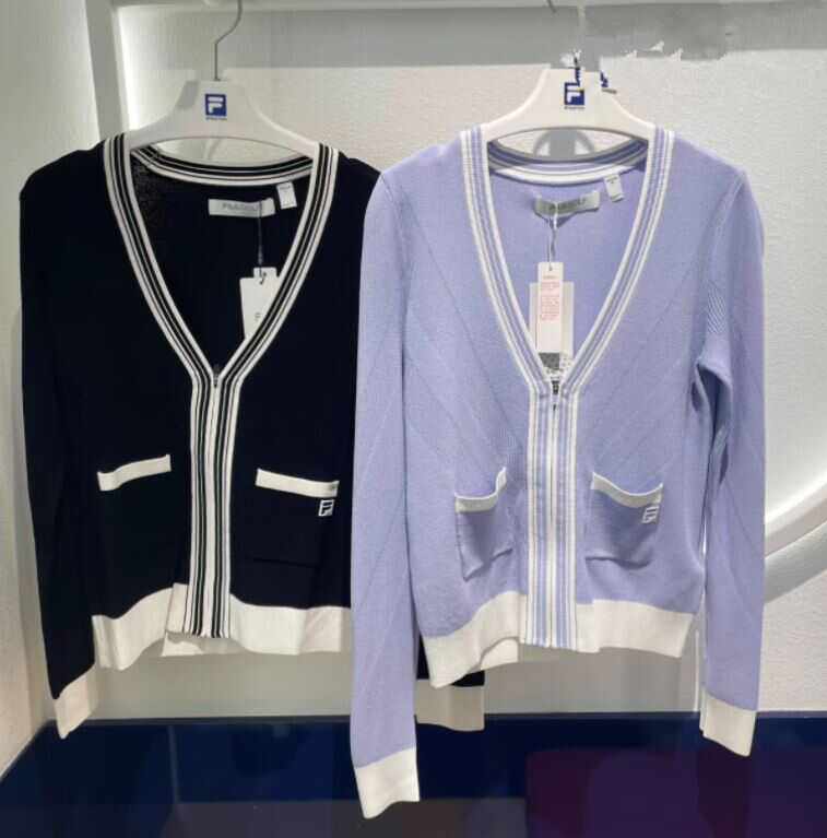 编织衫长袖正品24秋新款女装fila