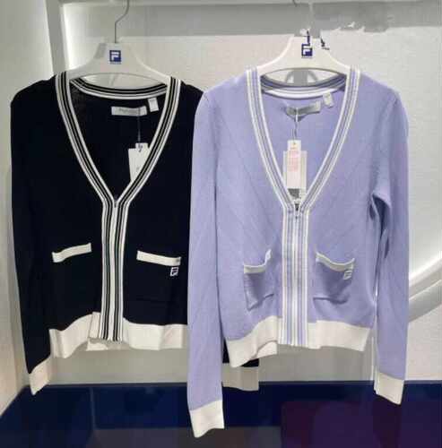 编织衫长袖正品24秋新款女装fila