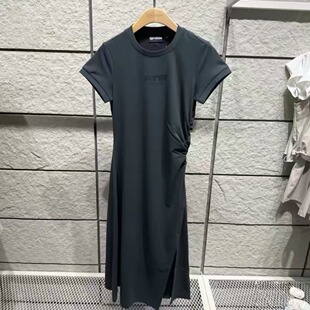 FILA斐乐潮牌女装2026秋款经典简约休闲修身针织连衣裙T11W635301