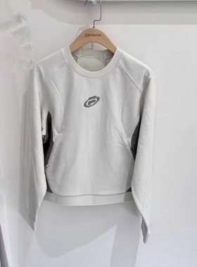 斐乐Fila潮牌正品25秋新款女装运动休闲针织套头衫卫衣T11W531201