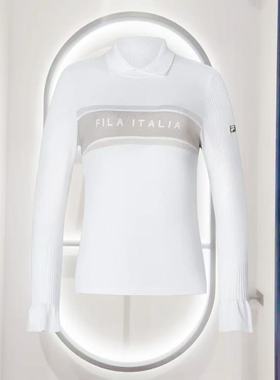 FILA斐乐2025年冬季新款女装休闲运动针织套头卫衣A11W345404