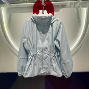 FILA斐乐2025年冬新款 简约宽松运动连帽外套风衣A11W441703F 女装