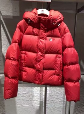 FILA斐乐2026年春季新款女子休闲运动连帽保暖羽绒服F11W618905