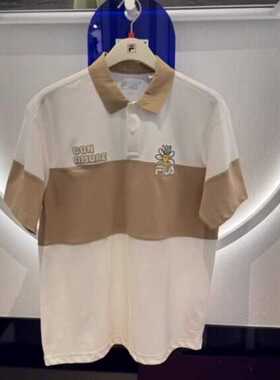 斐乐Fila正品24夏新款男装休闲运动针织短袖T恤POLO衫F11M429105F