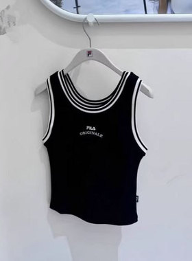 斐乐fila正品25夏新款女装休闲舒适凉感圆领T恤背心F11W529114F