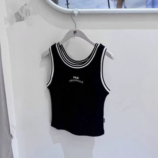 休闲舒适凉感圆领T恤背心F11W529114F 女装 斐乐fila正品 25夏新款
