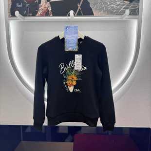 F11W448210 宽松休闲运动卫衣针织套头衫 FILA斐乐女装 2025冬新款